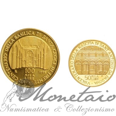 100000 e 50000 Lire 1995 "Basiliche Firenze e Padova"