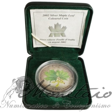 5 Dollari 2002 Proof "Maple Leaf"