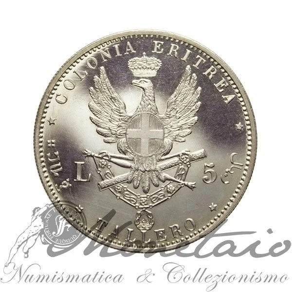 Tallero in argento con aquila coronata